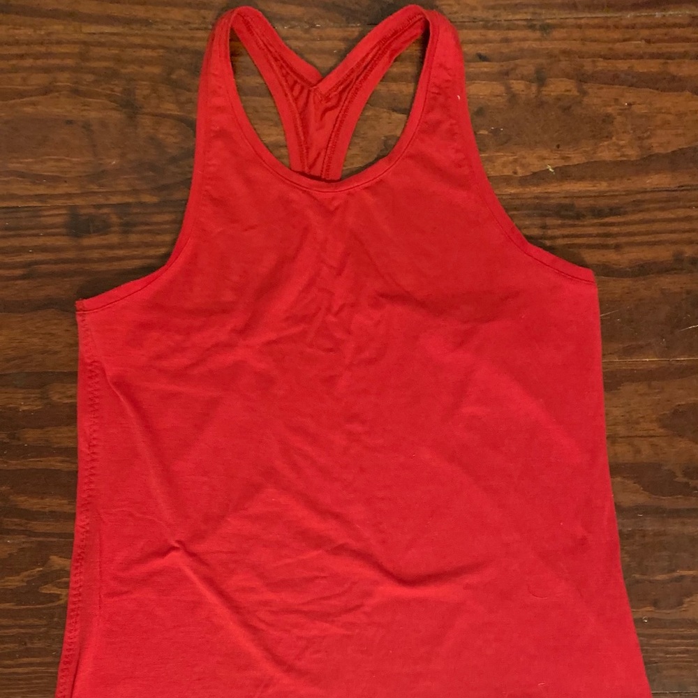 ATHLETA Active Yoga Workout Red Tank Top Sz S